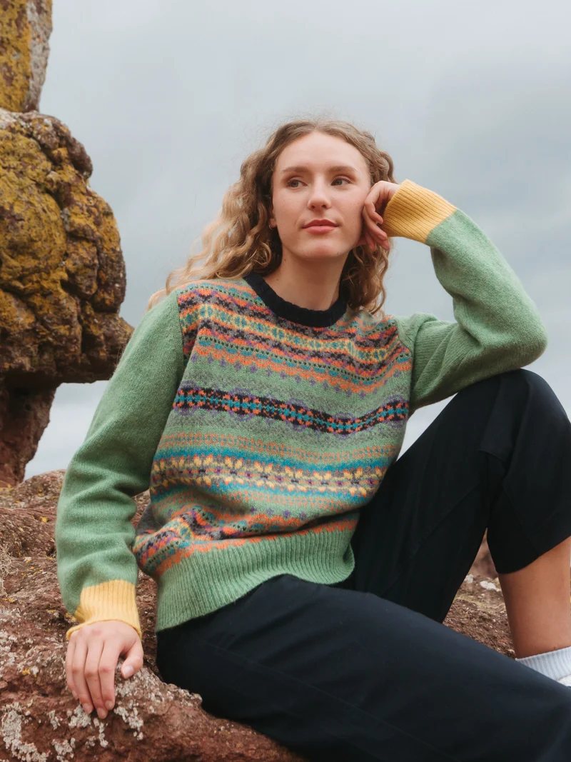 Eribé Westray Block Pullover MacDuff | 100% Shetlandwolle | Made in Scotland