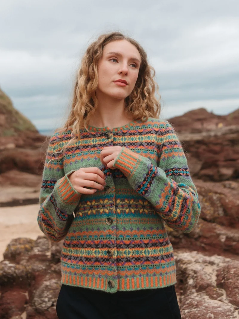 Eribé Westray Strickjacke MacDuff | 100% Shetlandwolle | Made in Scotland