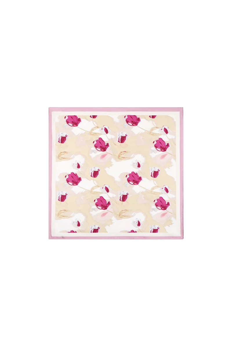 Roze Dames Sjaal met Bloemenprint – Lichtgewicht