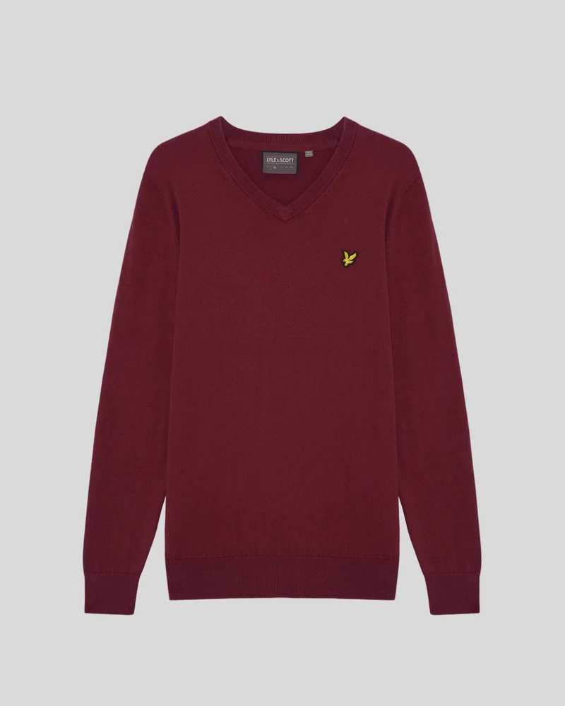 Cotton Blend V-Neck Jumper