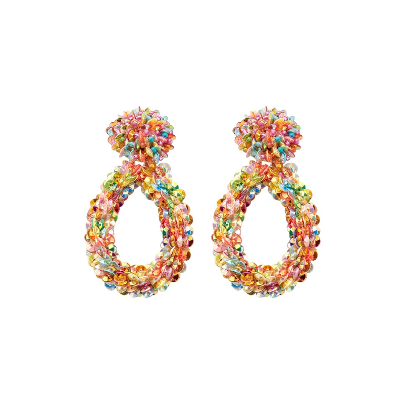 Biba Oorbellen Multicolor - Crystal & Resin | Goud | 72x39mm