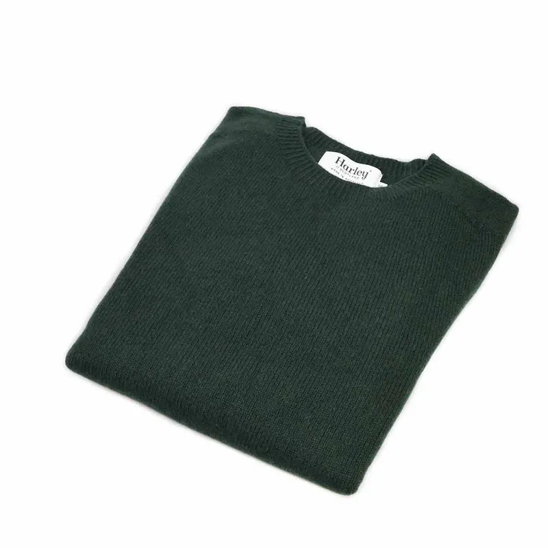 Harley of Scotland Herren Merino & Kaschmir Pullover Racing Green