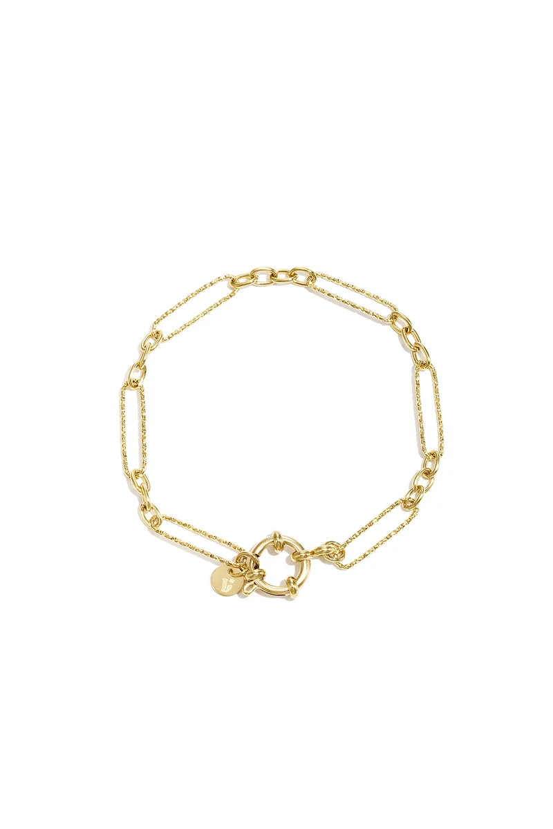 Gouden Schakelarmband met Frontsluiting – DIY Bedels | Lilli June