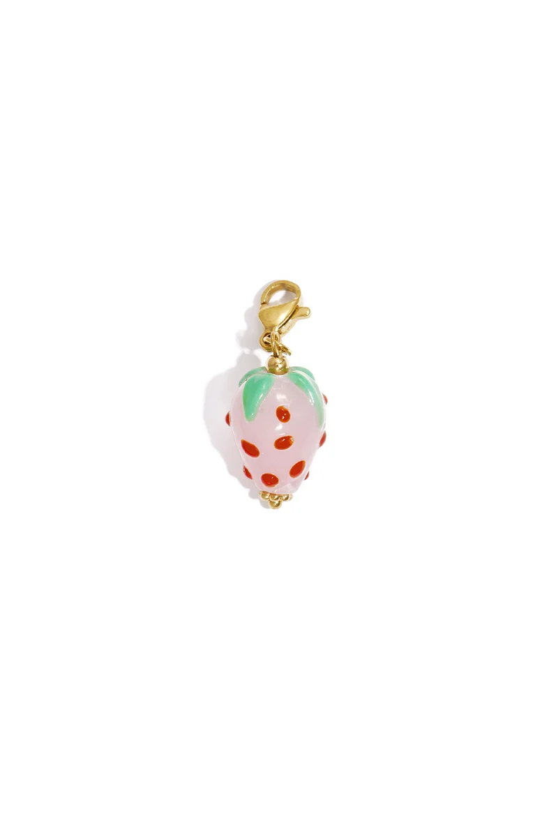 Strawberry Charm Bracelet Bedel – Lilli June Simple Series