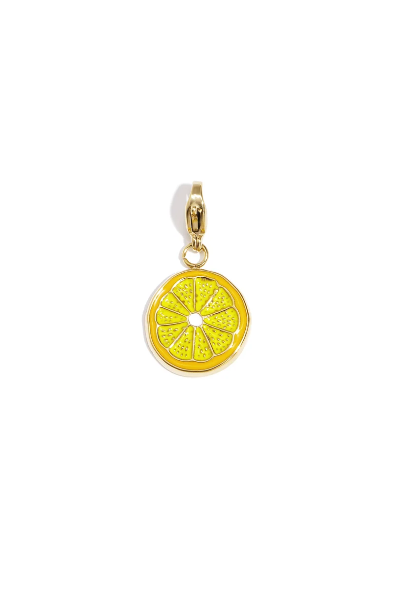 Citroen Bedel RVS met Email - Frisse Fruit Charm Lilli June Collectie