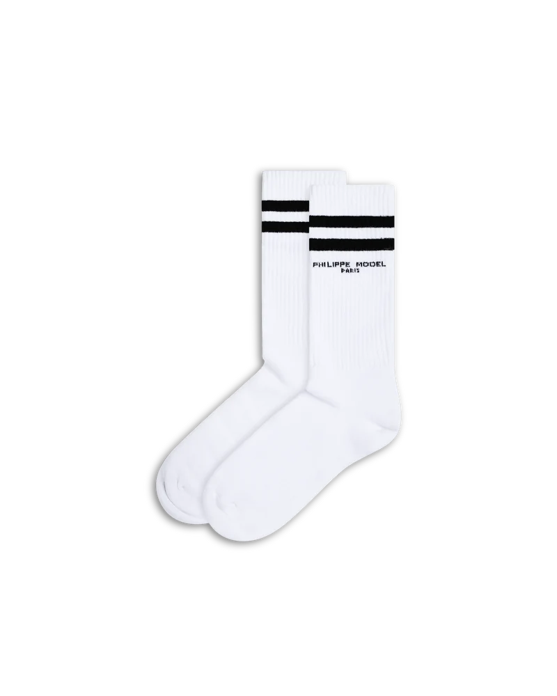 Socks in Cotton, White Black