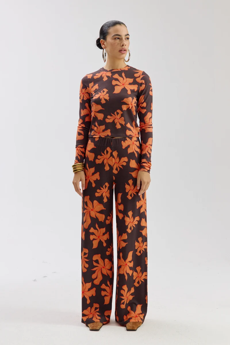 Broek Jane Wild Flower Orange SS6T103