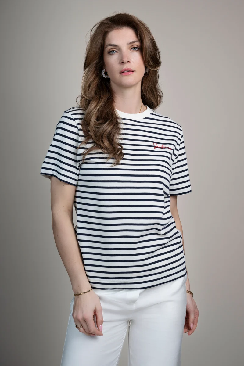 T-shirt Celine Striped Navy