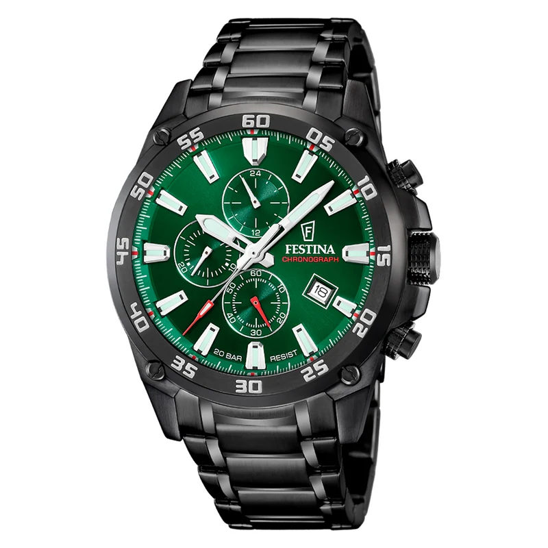 Festina Timeless Chronograph Green and Black Men's Watch F20735/2