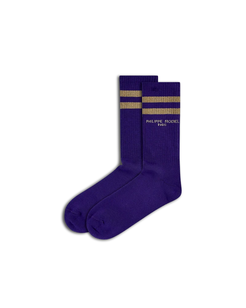 Socks in Cotton, Purple Gold