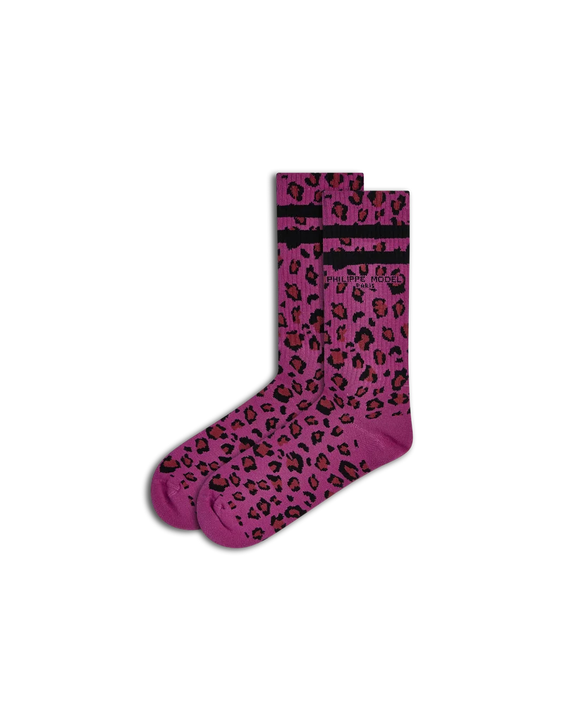 Socks Antoine in Cotton, Purple