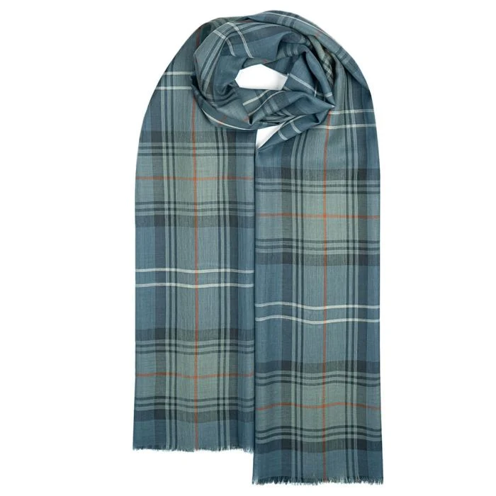 Lochcarron Merino Wolle Stola | Chisholm Hunting Blue