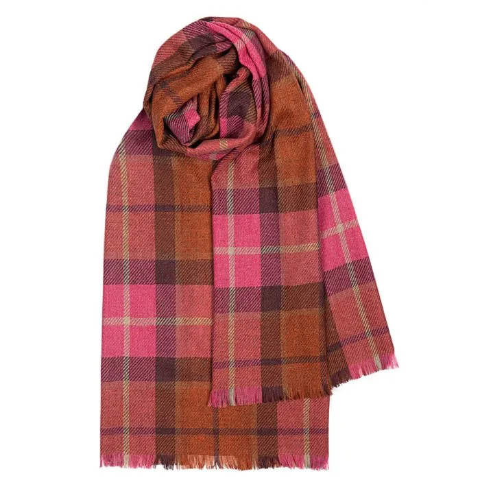 Lochcarron Wolle Kaschmir Stola Forsyth Rust
