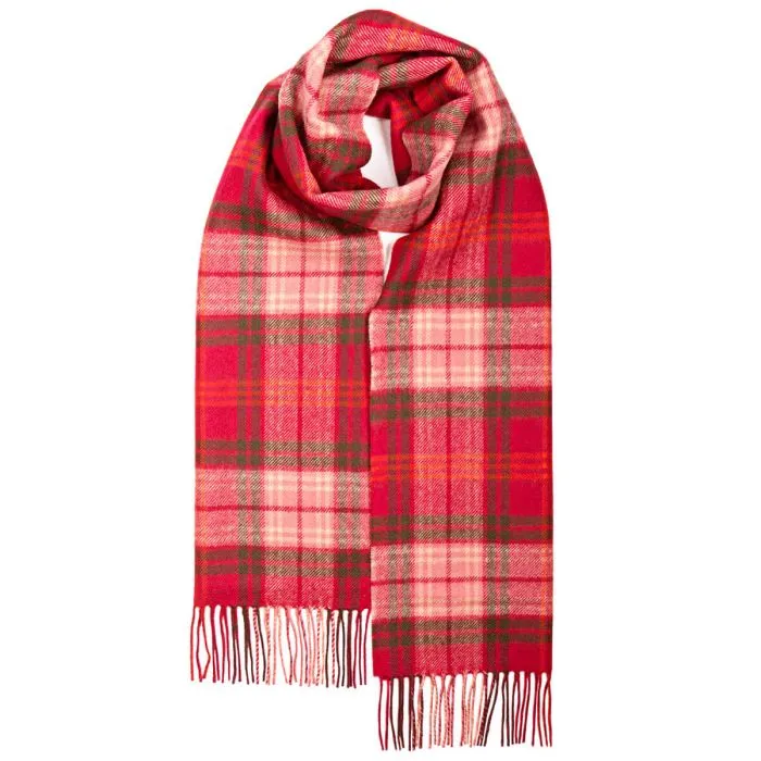 Lochcarron Tartan Lammwolle Schal Hunting Rose