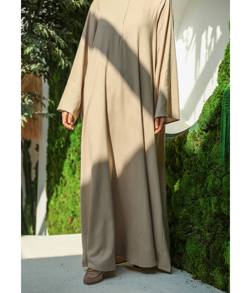 Linen Kimono Abaya NIQIRAH - Cream