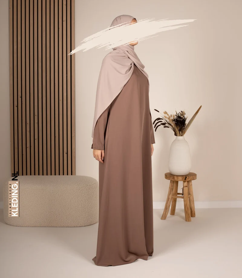 Abaya A-line - Ellysa - Warm Taupe