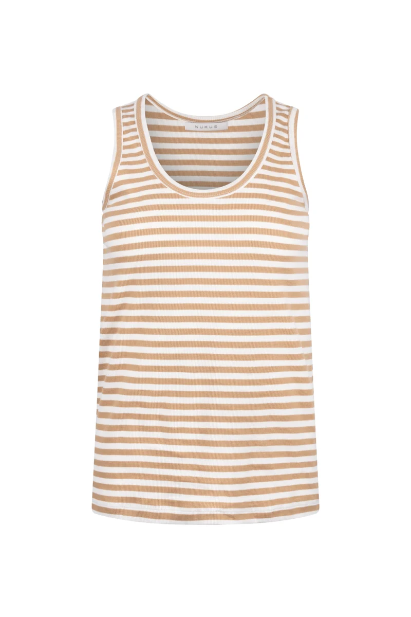 Singlet Steffie Offwhite Camel NKS01169