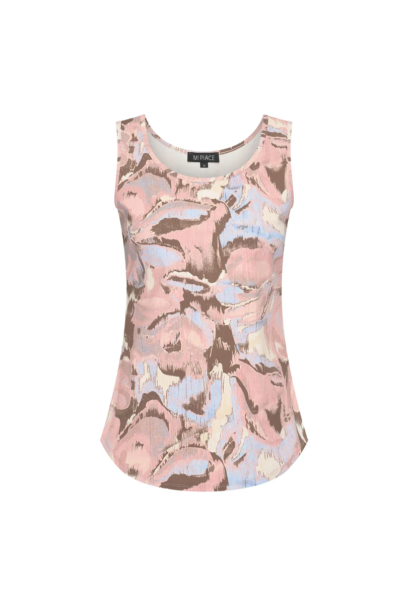 Travel Top Wild Flower Print Lavender Blue 202027