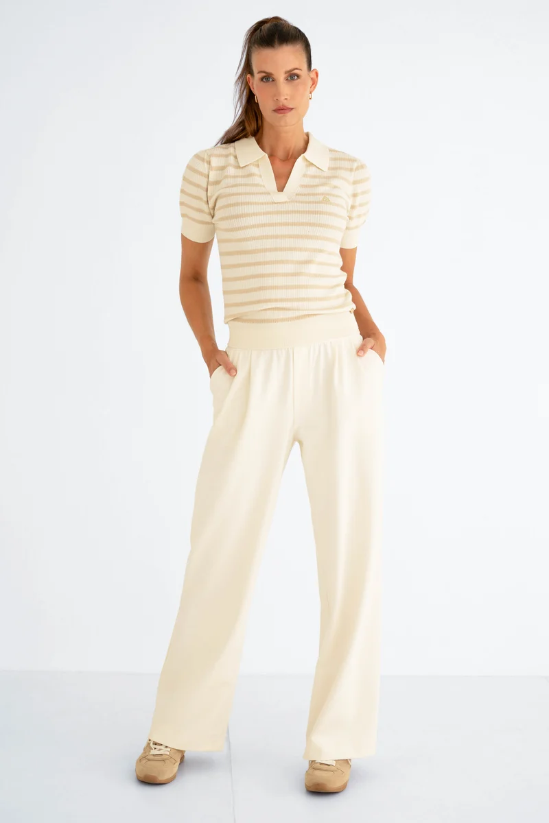 Broek Savelly Offwhite Light Sand