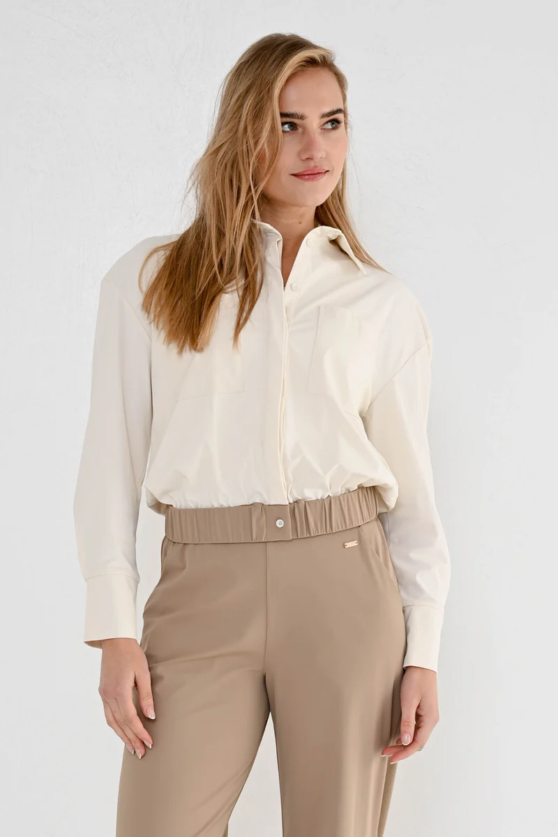 Travel Blouse Nady Offwhite Light Sand