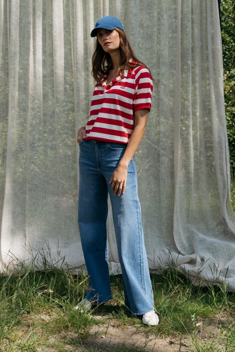 Top Sinca Offwhite Red