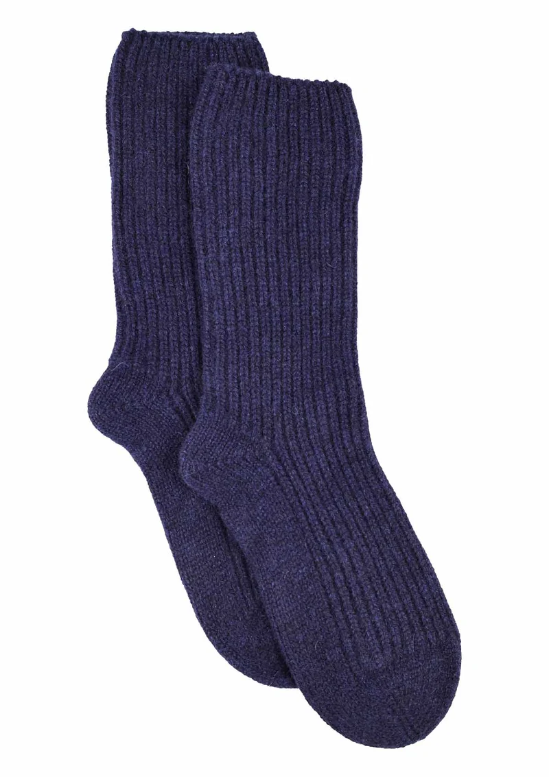 Kuuhi Kaschmir Bettsocken Damen Marine
