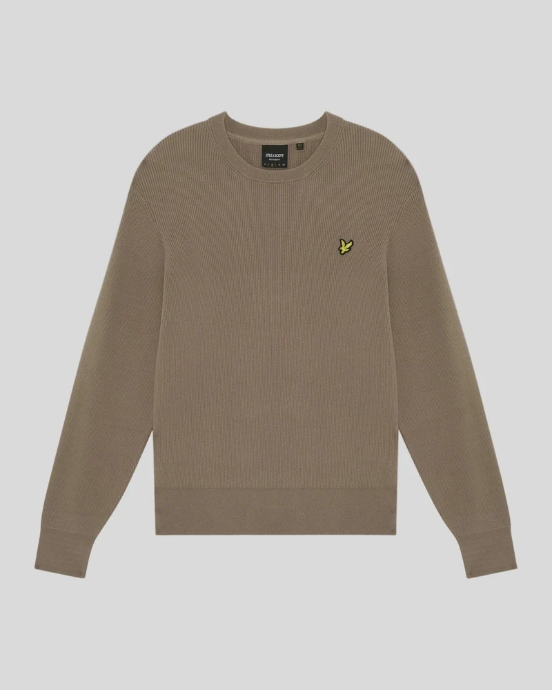 Relaxed Ribbed Crew Neck Jumper