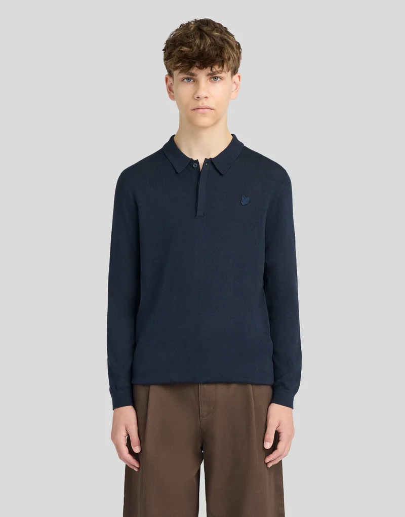 Long Sleeve Cotton Polo Shirt