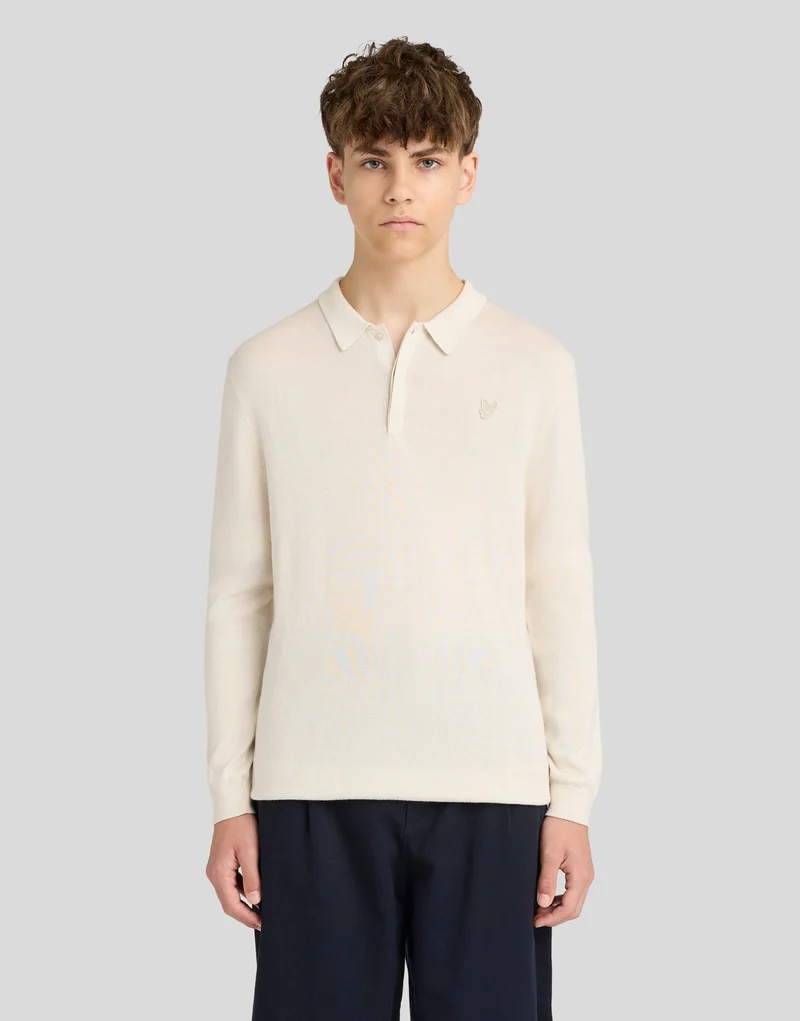 Long Sleeve Cotton Polo Shirt