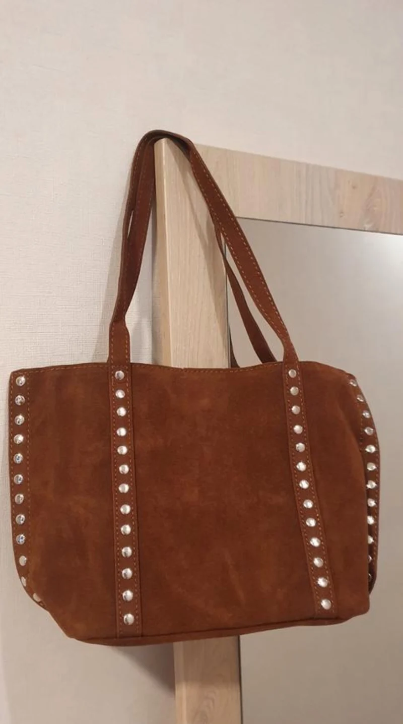 Tote Bag Studs PU Leer 29x22x11cm - Casual Damestas
