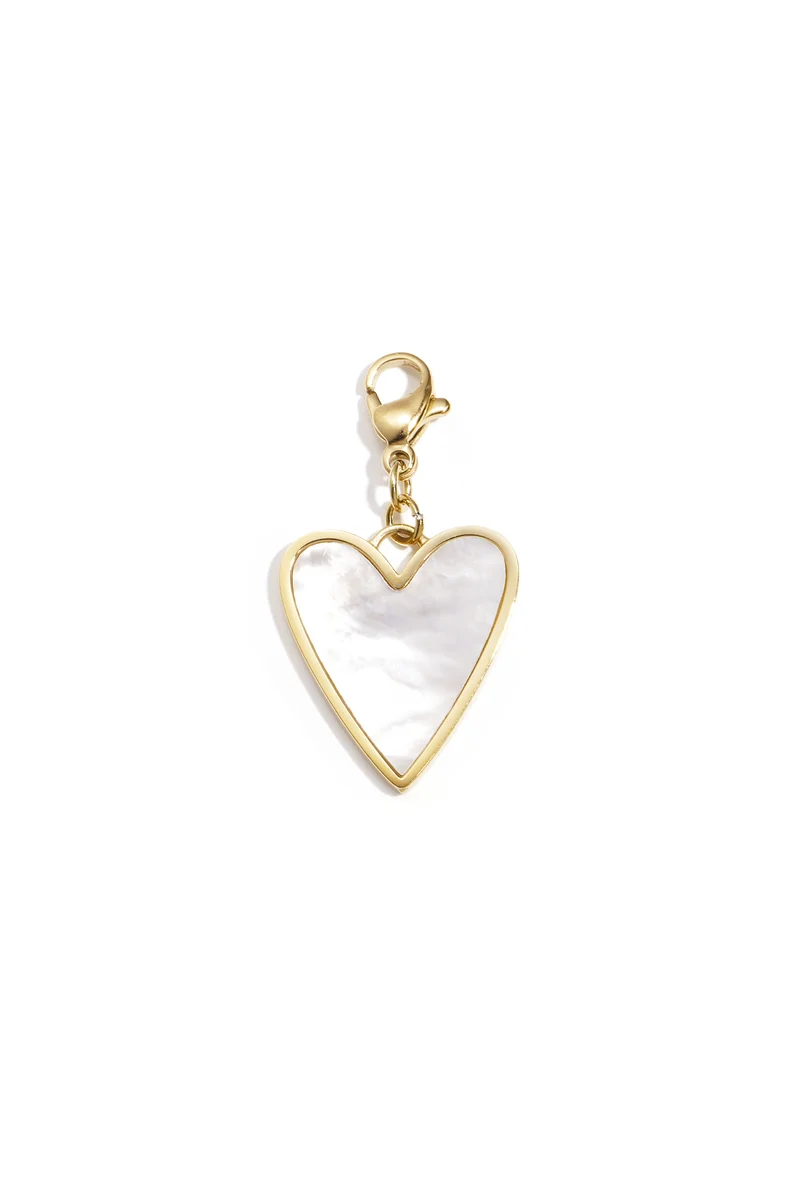 Bedel Hart Goud met Schelp - Charm voor Armband en Ketting - Simple Series