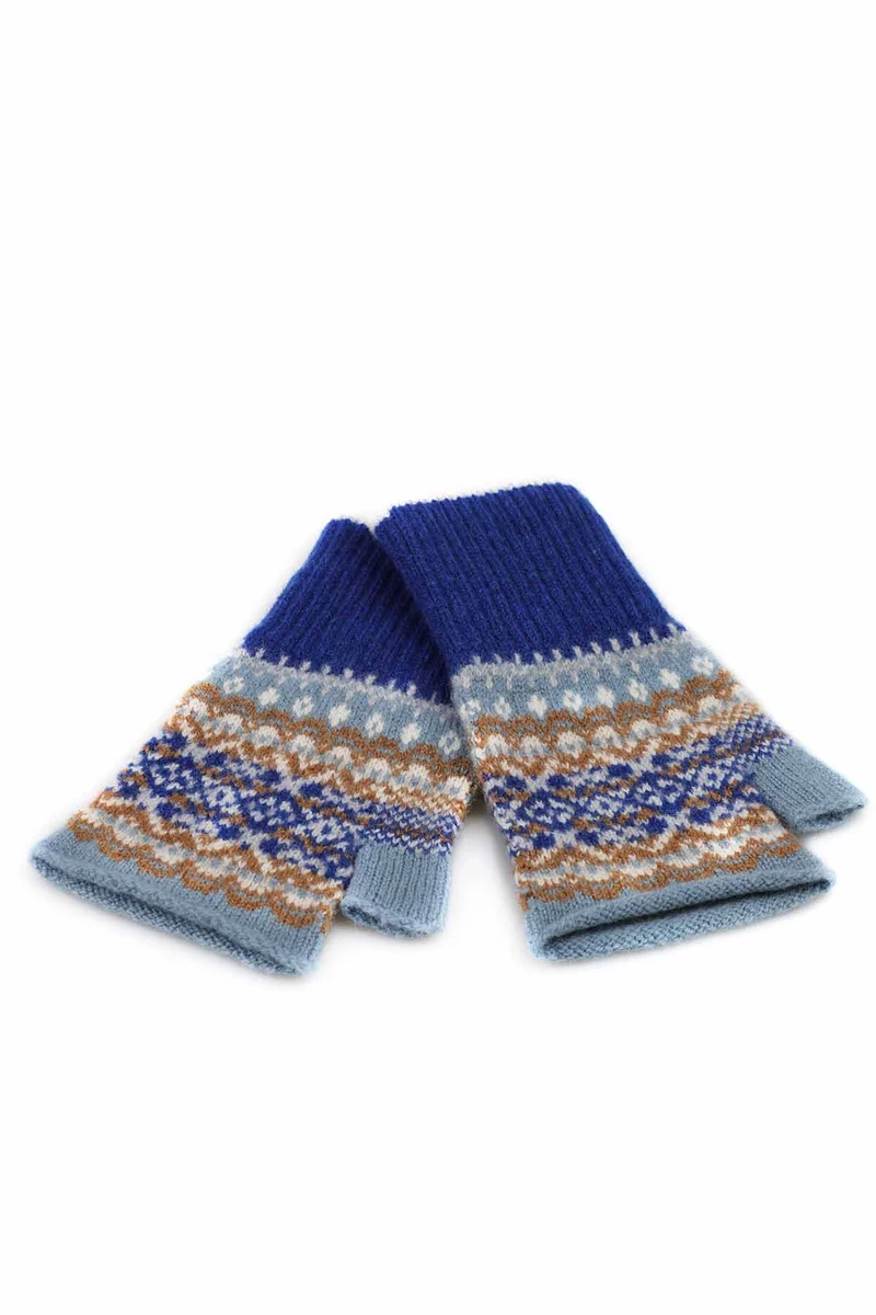Eribé Damen Offene Handschuhe Reine Merino Schurwolle Alloa Dew