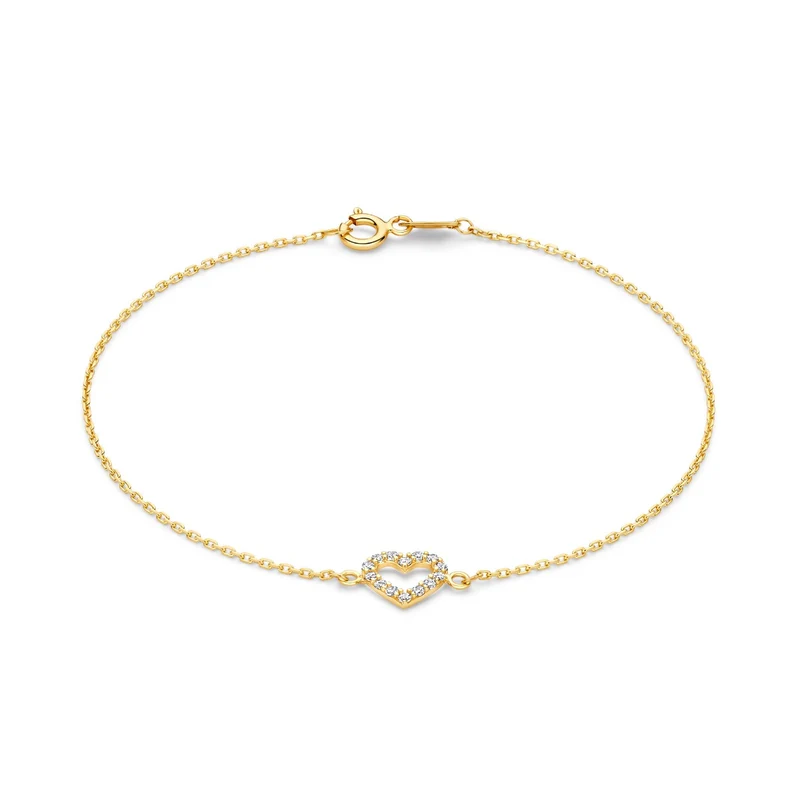 Beloro Jewels Monte Napoleone Valentina 9 karaat armband met zirkonia BO320042
