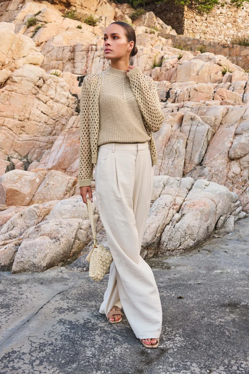 Broek Pleat Light Sand HS25.10221