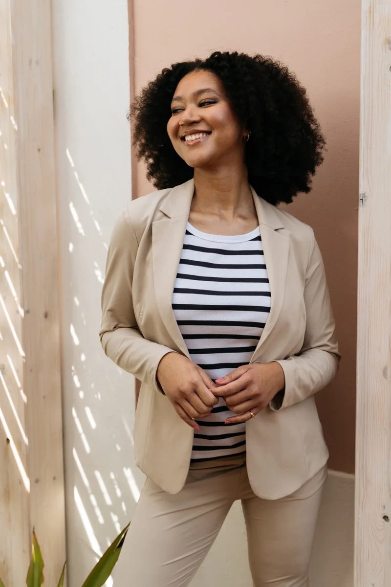 Heavy Travel Blazer Phileine Sand BZ167