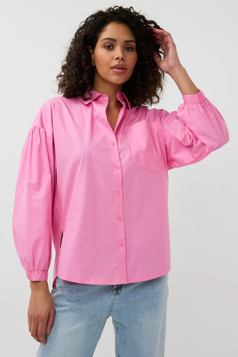 Blouse Oversized Poplin Rose SP25.14009