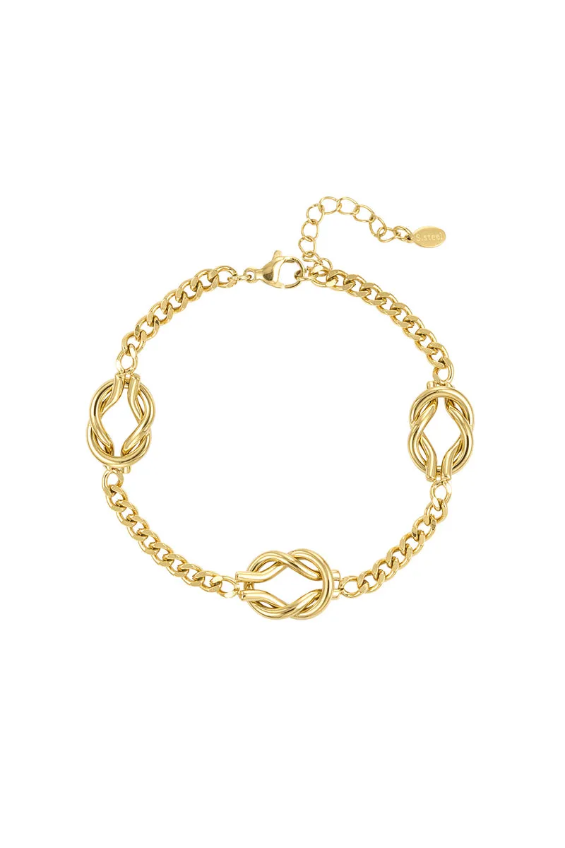 Armband Love Knot Roestvrij Staal Goud