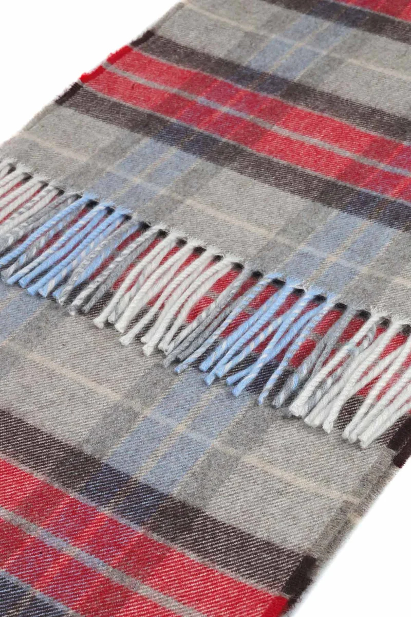Kuuhi Kaschmirschal Cuillin Hills Braun-Rot-Tartan