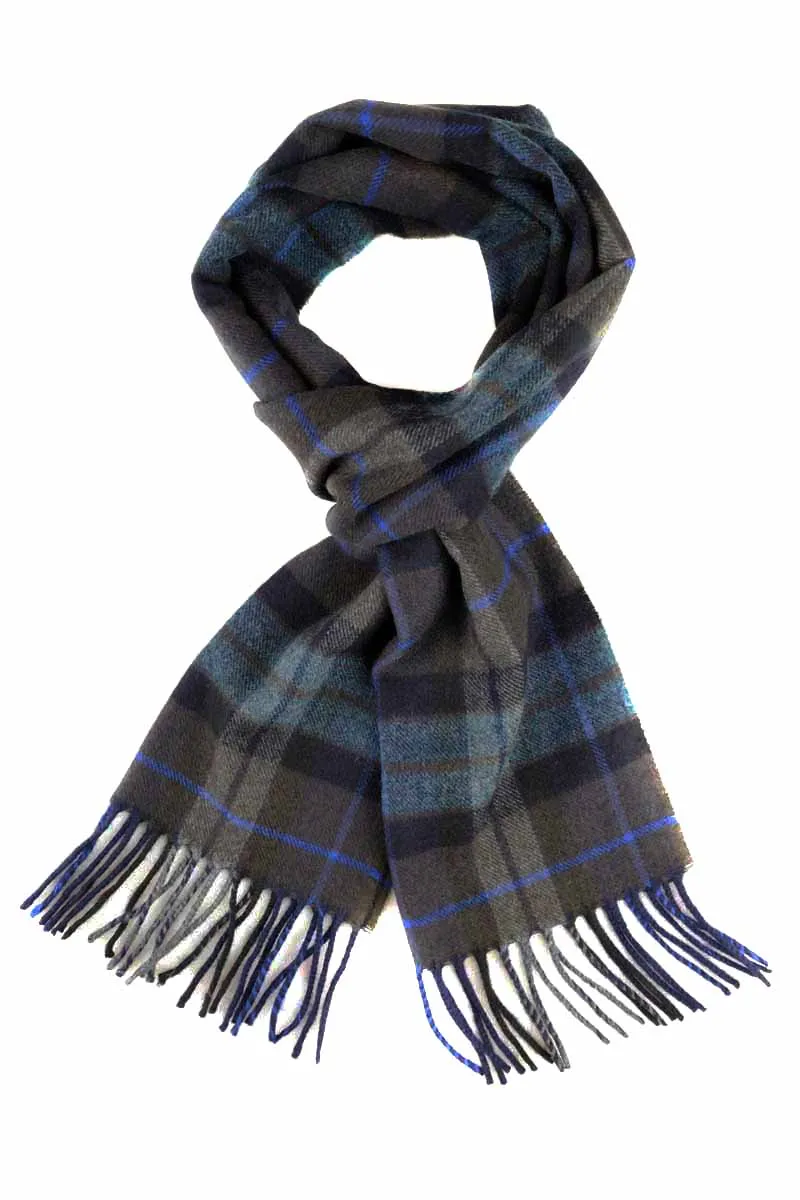 Kuuhi Kaschmirschal The Storr Braun-Blau-Tartan