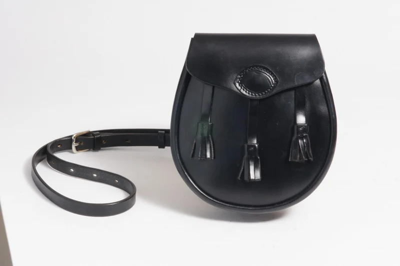 McRostie Hastings Sporran Handtasche | Leder Schwarz