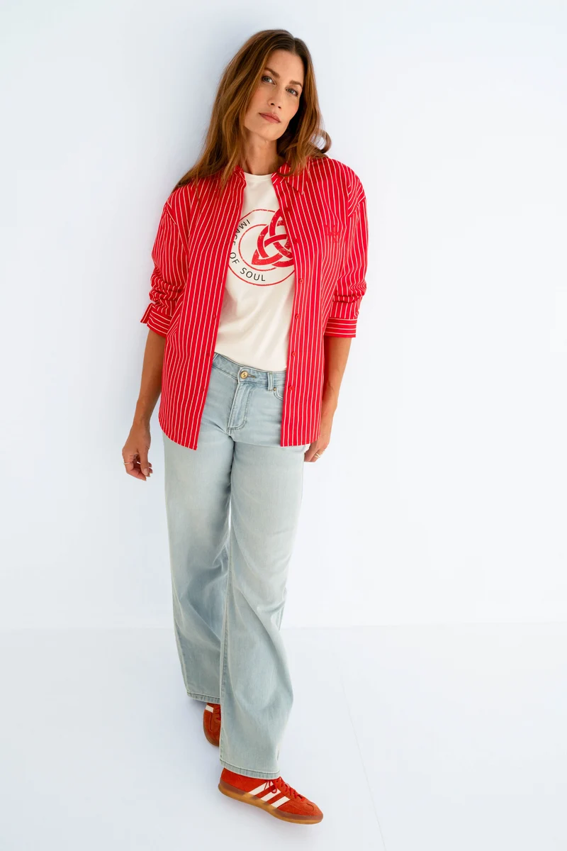 Blouse Sotti Offwhite Red