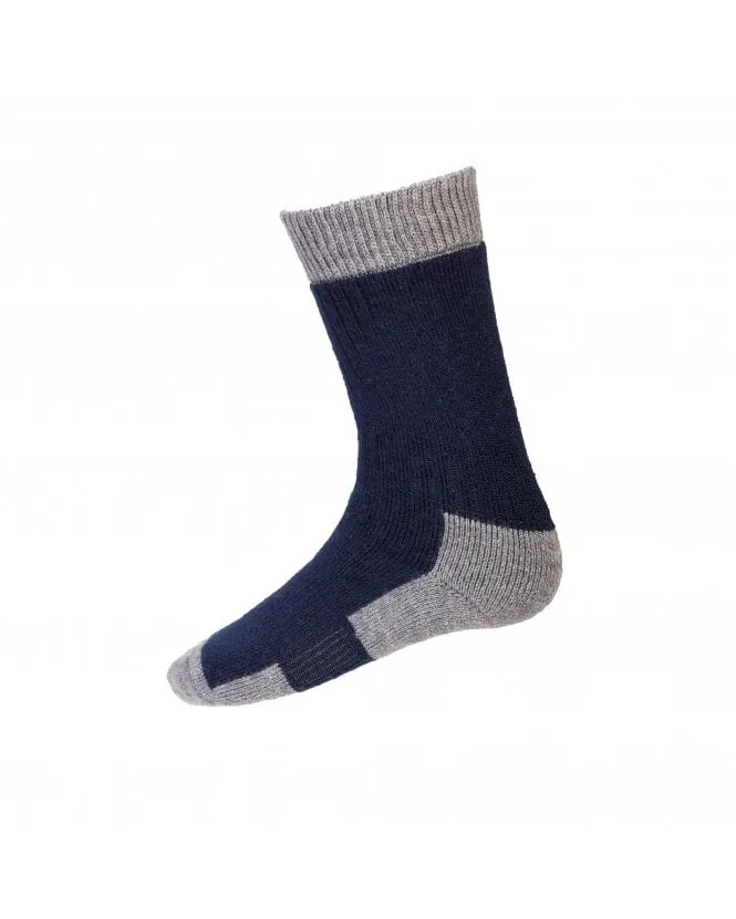 House of Cheviot Herren Wandersocken Marine Blau | Merino Wolle