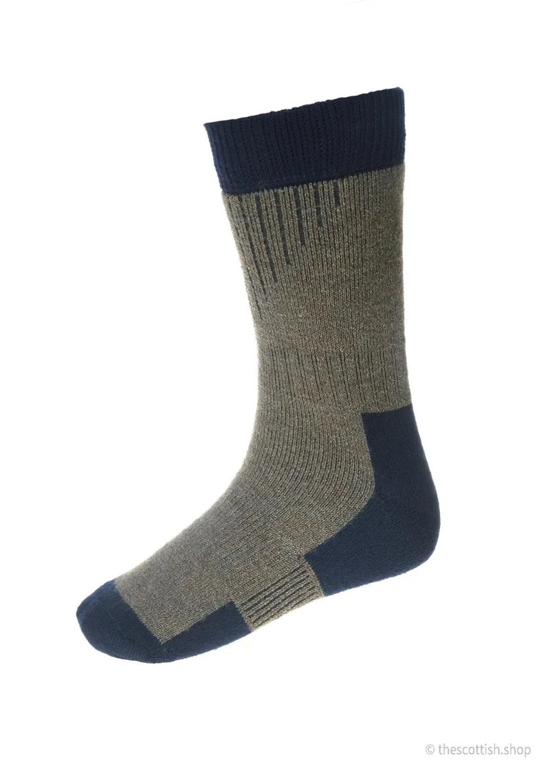 House of Cheviot Herren Wandersocken Rehbraun | Merino Wolle