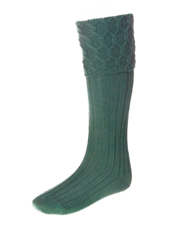 House of Cheviot Herren Kilt Socken Antike Grün