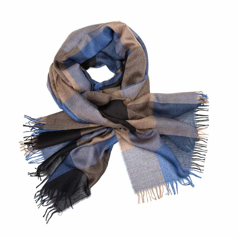 Kinalba Seidenschal Blauer Himmel | Kaschmir & Seide | Made in Scotland