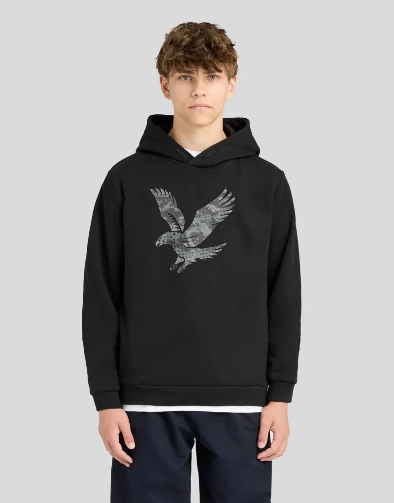 Pixelated Eagle Print Hoodie
