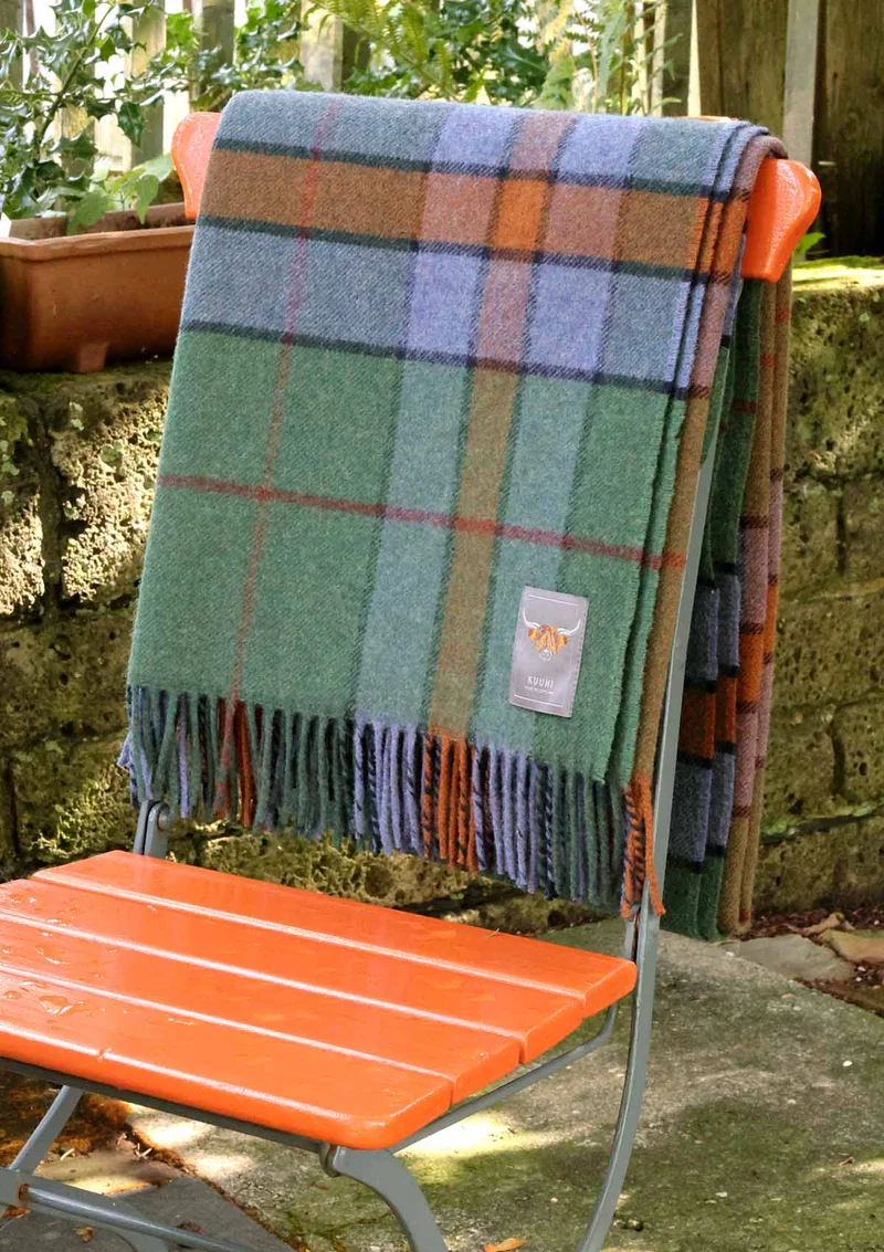 Kuuhi Schottisches Plaid Grün Quadrate