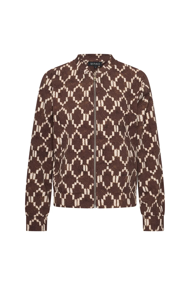 Travel Jacket Ikat Print Espresso 202463