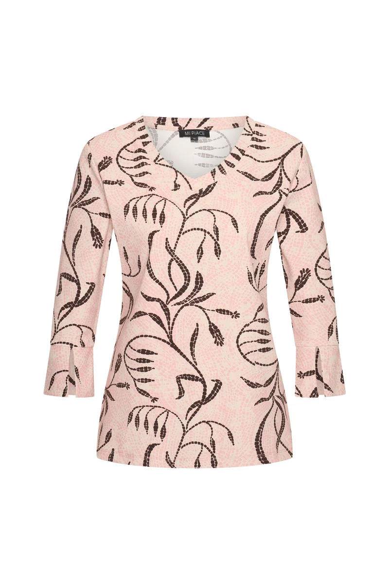 Travel Top Twilight Twigs Print Mellow Rose 202095