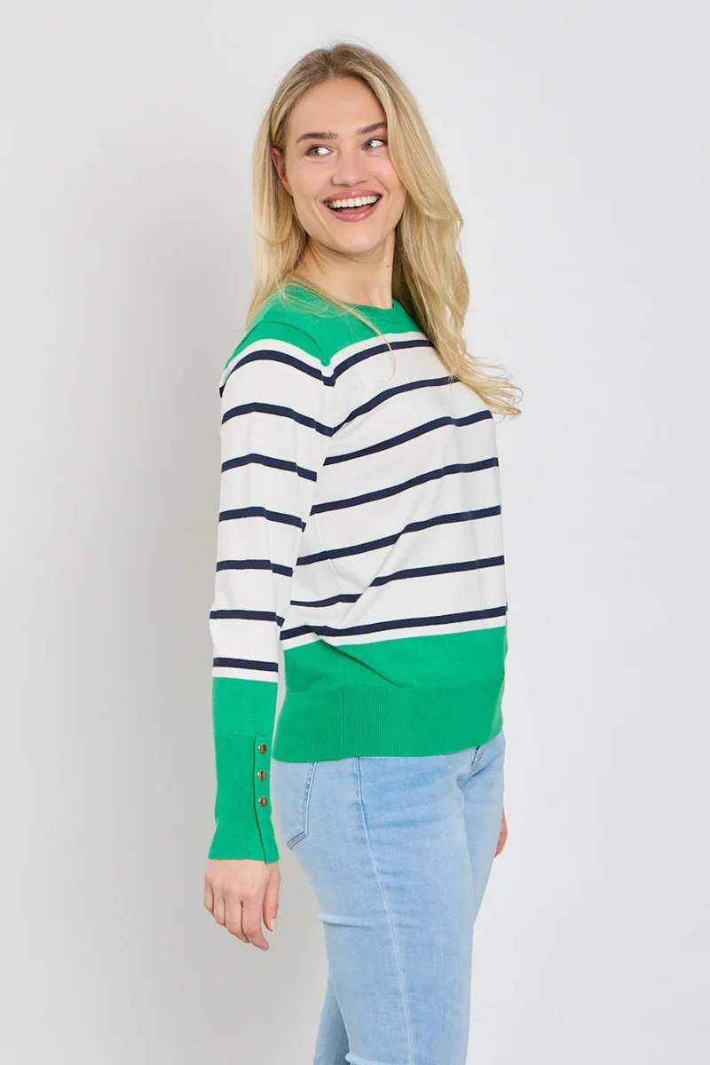 Trui Fqkatie Bright Green Star Offwhite 207512